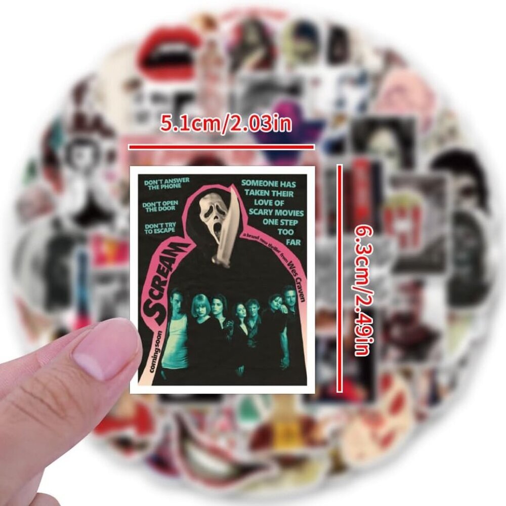 300 Pcs Horror Stickers,Horror Gifts,Horror Movie Stickers,Horror Decor,Scary Mo - Picture 2 of 7